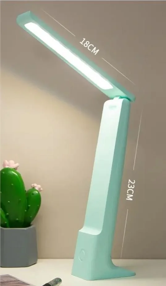 MiniHome USB Rechargeable 3-Mode Dimmer Touchable Light and Color Adjustable Desk Lamp Green