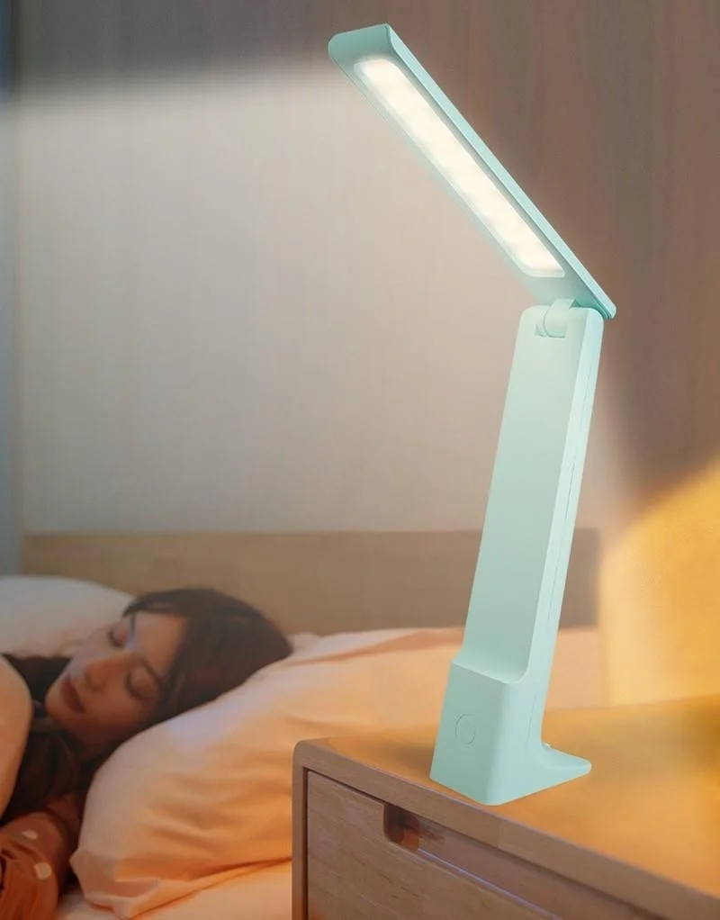 MiniHome USB Rechargeable 3-Mode Dimmer Touchable Light and Color Adjustable Desk Lamp Green