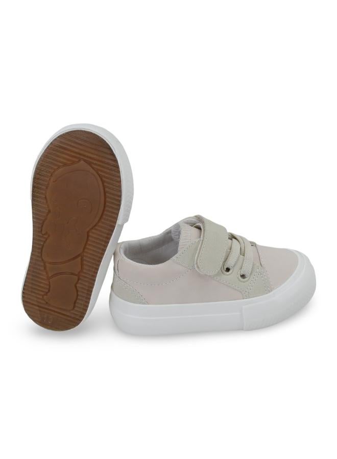Unisex Leather Sneakers - Beige - Image 3