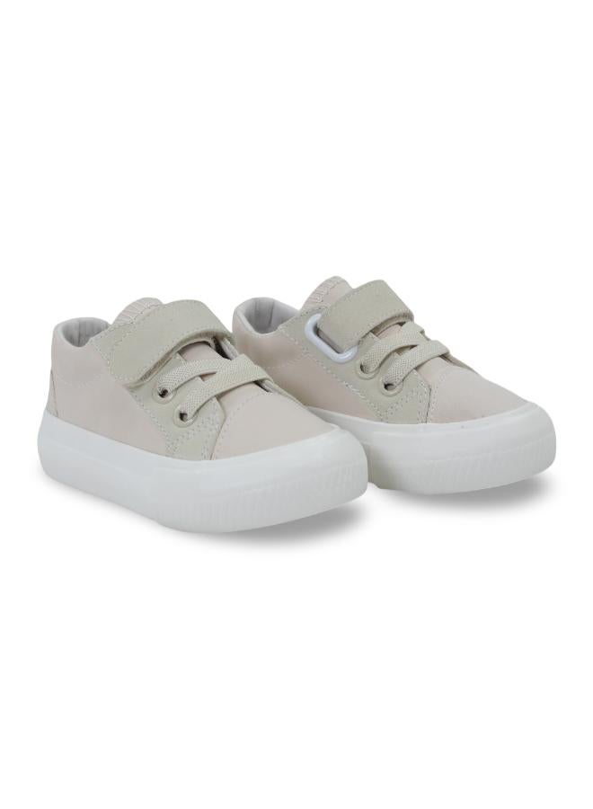 Unisex Leather Sneakers - Beige - Image 1