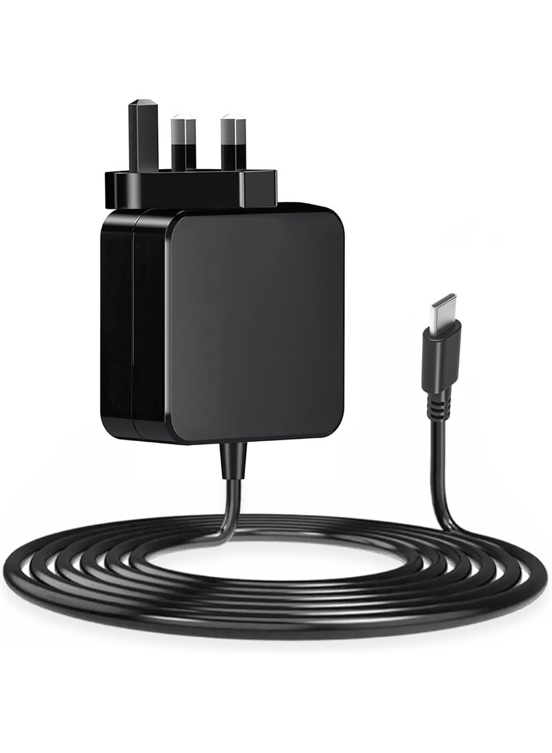 65W USB C Power Adapter, NATNO Type C Fast Wall Charger for Lenovo Yoga ThinkPad, HP Spectre Elitebook, Dell Latitude, Huawei, MacBook Pro/Air, Acer Chromebook, Samsung Type C Travel Power Cord - Image 1