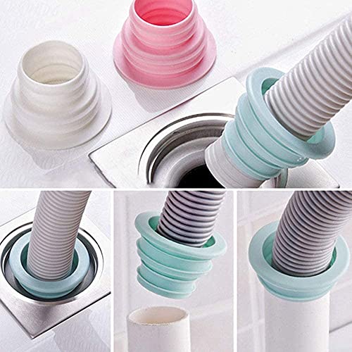 DHRUSIMI Drain Pipe Seal Hose Silicone Plug, Sealing Ring for Kitchen Sewer, Washing Machine Drain Connector, Multipurpose for Bathroom, Laundry, Bathtub (Pack of 3) - Image 5