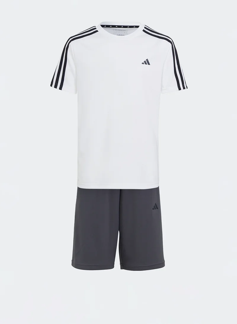 adidas Youth 3-Stripes Train Essential Aeroready Set
