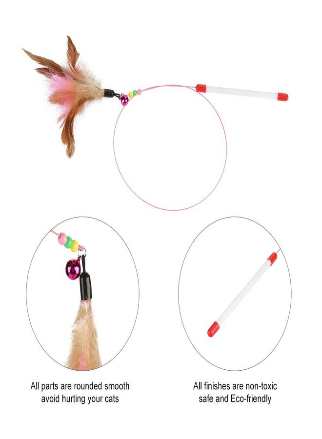 Zerodis Cat Toy Teaser Wand Interactive Cat Play Toy with Wire Chaser Wand Beads for Play - Image 4