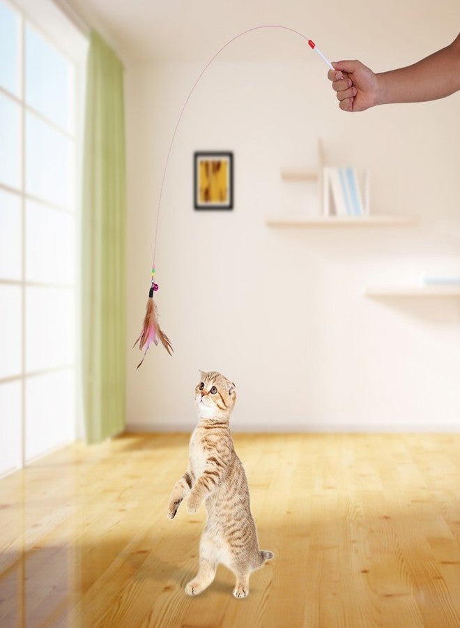 Zerodis Cat Toy Teaser Wand Interactive Cat Play Toy with Wire Chaser Wand Beads for Play - Image 3