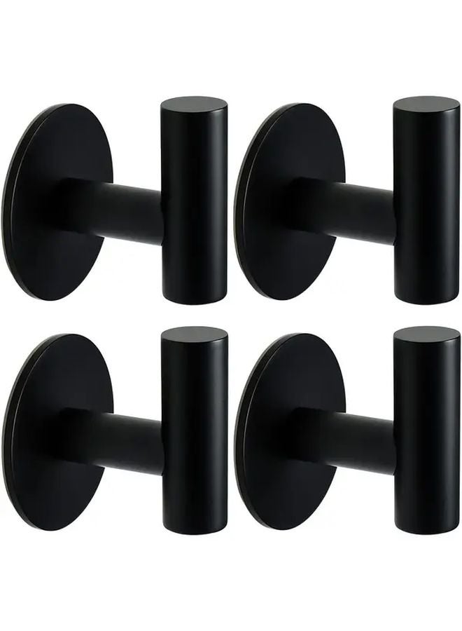 2 Pack Silvery Stainless Steel Towel Hooks Self Adhesive Waterproof Rust Resistant - Image 2