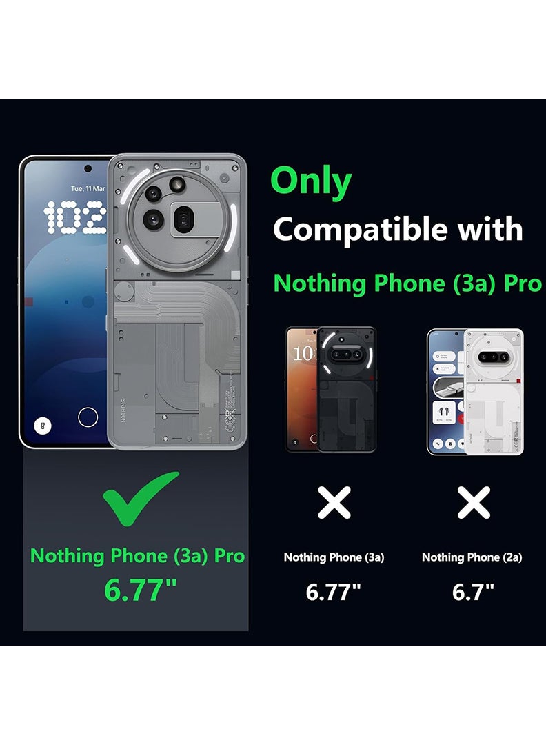 Compatible with Nothing Phone 3a Pro 6.77 Inch Case, Soft & Premium Liquid Silicone [Anti-Scratch Microfiber Lining] Shockproof Protective Slim Phone Cover for 3a Pro 2025, Black