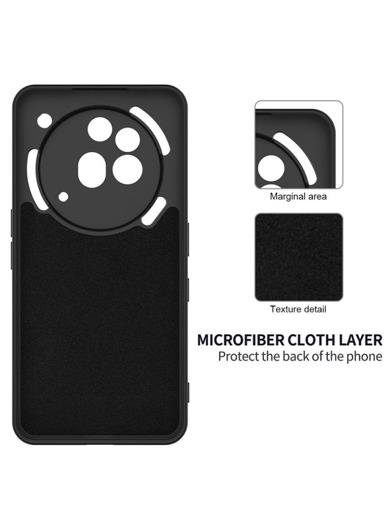 Compatible with Nothing Phone 3a Pro 6.77 Inch Case, Soft & Premium Liquid Silicone [Anti-Scratch Microfiber Lining] Shockproof Protective Slim Phone Cover for 3a Pro 2025, Black