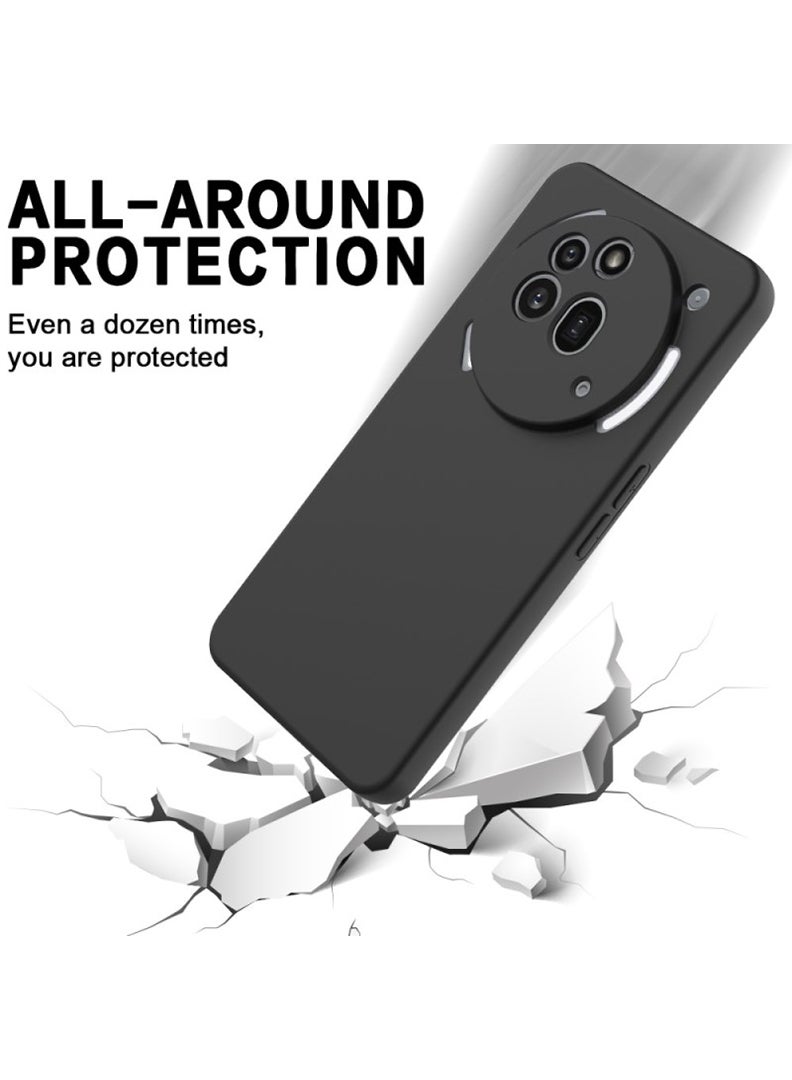 Compatible with Nothing Phone 3a Pro 6.77 Inch Case, Soft & Premium Liquid Silicone [Anti-Scratch Microfiber Lining] Shockproof Protective Slim Phone Cover for 3a Pro 2025, Black