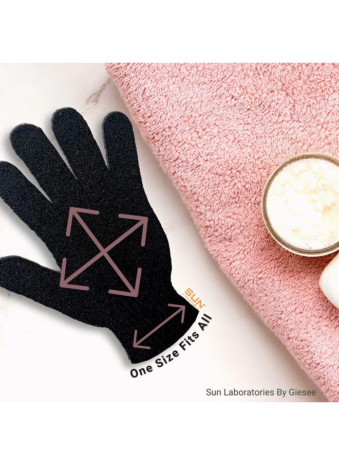Sun Laboratories by Giesee Sun Laboratories By Giesee Exfoliating Gloves 4 Pairs - Body Scrubber, Exfoliating Body Scrubber, Exfoliating Body Scrub, Self Tan Remover Mitt, Sunless Tanner Remover, Pre Tan Exfoliator, Tan Removal  - Image 3