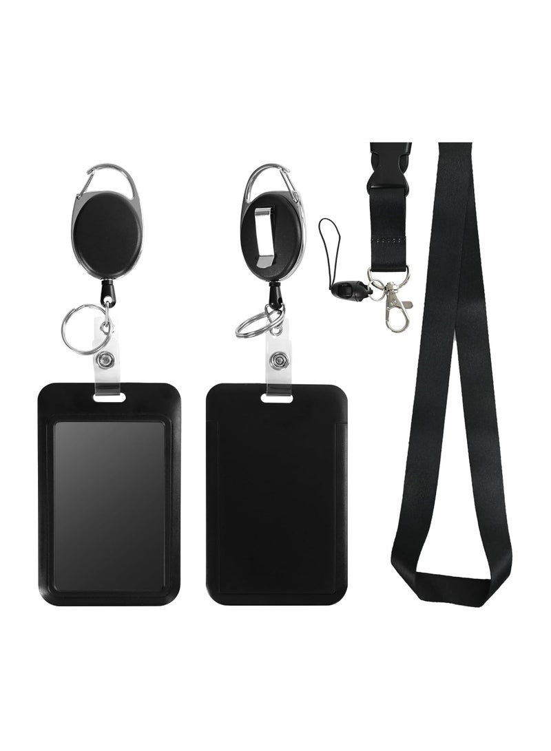 NIIMBOT Retractable ID Badge Holder with Breakaway Lanyard,Heavy Duty Badge Reel,Detachable Keychain, Cruise Ship Cards Holder,for Nurse Officer Teacher Security Staff Women Men - Image 2