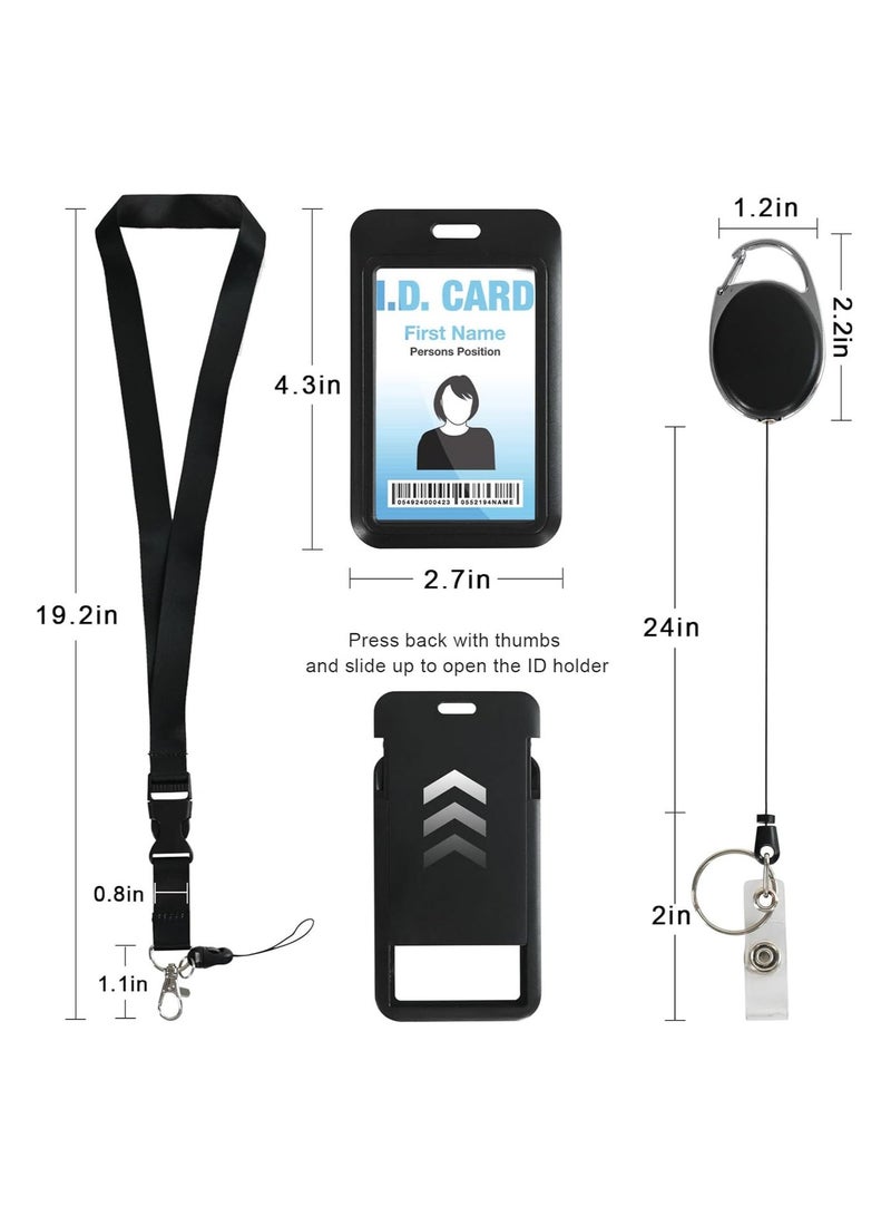 NIIMBOT Retractable ID Badge Holder with Breakaway Lanyard, Heavy Duty Badge Reel and Detachable Keychain, Sturdy ABS Material Card Holder for Office Staff, Durable Retractable Badge Clip for Nurses and Teachers, Practical Cruise Ship Cards Holder for Security and Students - Image 2