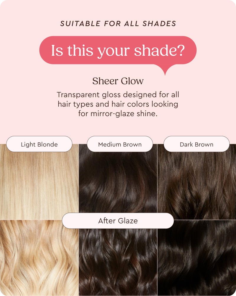 glaze Supergloss Sheer Glow Clear Conditioning Gloss â€“ Transparent Hair Gloss For All Hair Types & Colors â€“ Boosts Color, Shine & Lightweight Hydration - 6.4 Fl Oz - Image 5