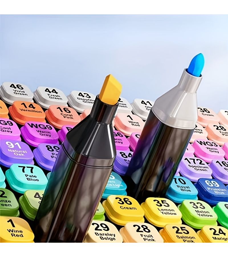 Dual Tip Drawing Marker Set Random Color Art Supplies Sketching - Image 4