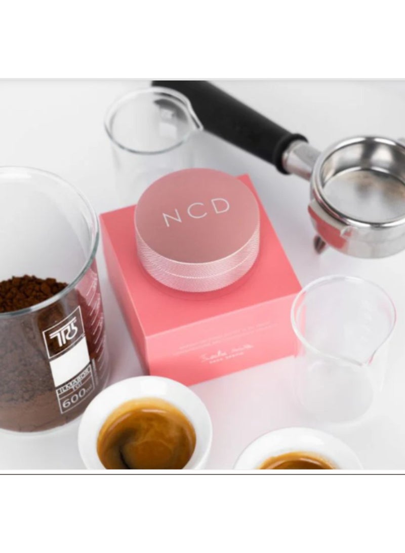 nucleus DLC Distributor, Adjustable Height, Lightweight, Carbon Coating to Reduce Static & Coffee Retention, 58.5mm - Pink - Image 4