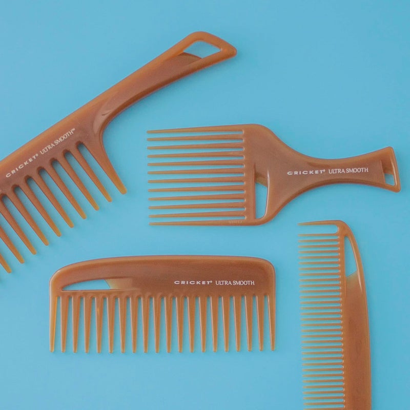 Cricket Ultra Smooth Hair Pick Comb for Volumizing, Detangling, and Reducing Frizz - Enriched with Argan, Olive Oil, and Keratin Infused, Ideal for Curly, Thick, and Long Hair - Image 4