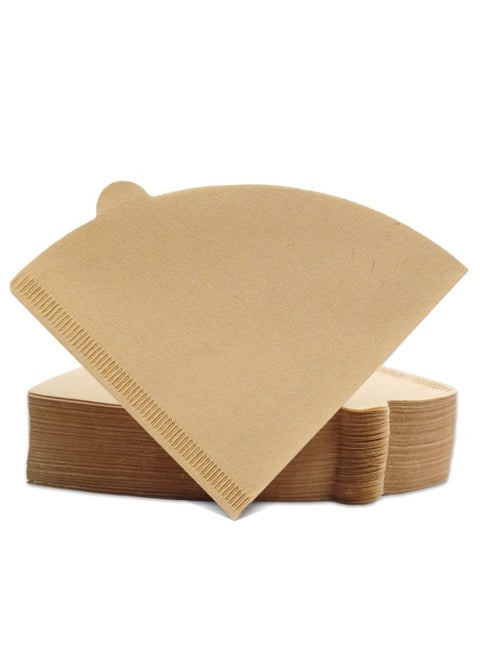 50 pieces Coffee Filters, Size 02 Unbleached Cone Filters, 50 Count Disposable Natural Paper Filters 2-4 Cup, 02 Cone For Pour Over and Drip Coffee Maker