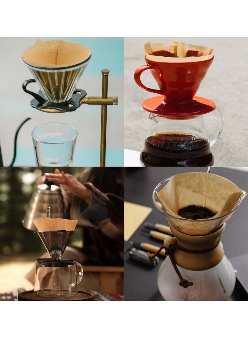 50 pieces Coffee Filters, Size 02 Unbleached Cone Filters, 50 Count Disposable Natural Paper Filters 2-4 Cup, 02 Cone For Pour Over and Drip Coffee Maker - Image 5