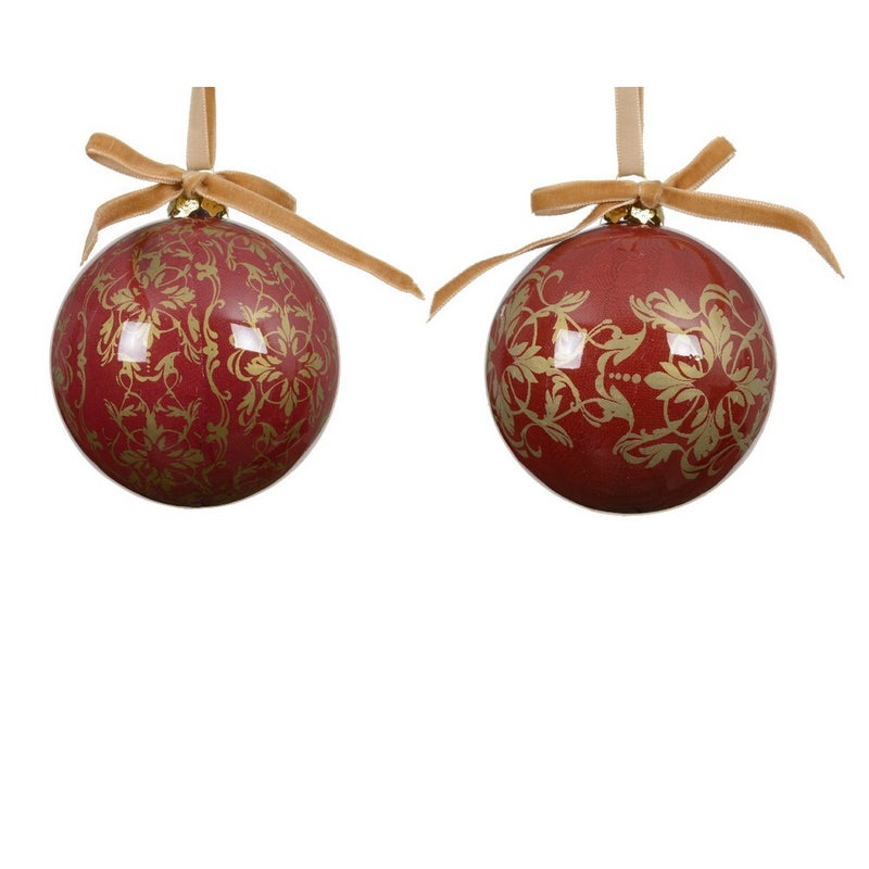 Kaemingk Bauble – Foam, Red, 9.3cm, Christmas Holiday Decoration, Festive Xmas Tree Ornament, Indoor Home Décor, Seasonal Holiday Accent, 1 Piece Assorted Design - Image 1
