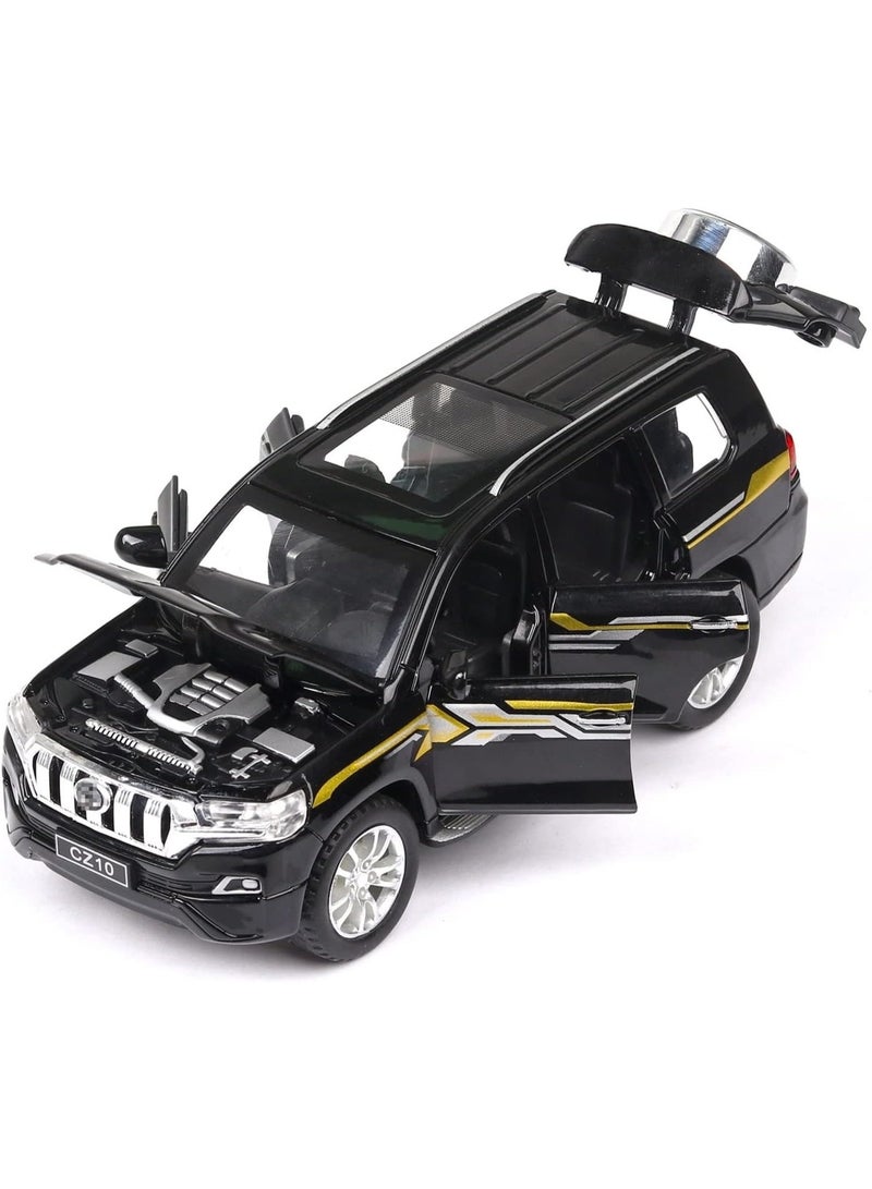 Prado Off-Road Vehicle SUV Simulation Alloy Steering Sound and Light Door Opening Function Toy Car Model - Image 2