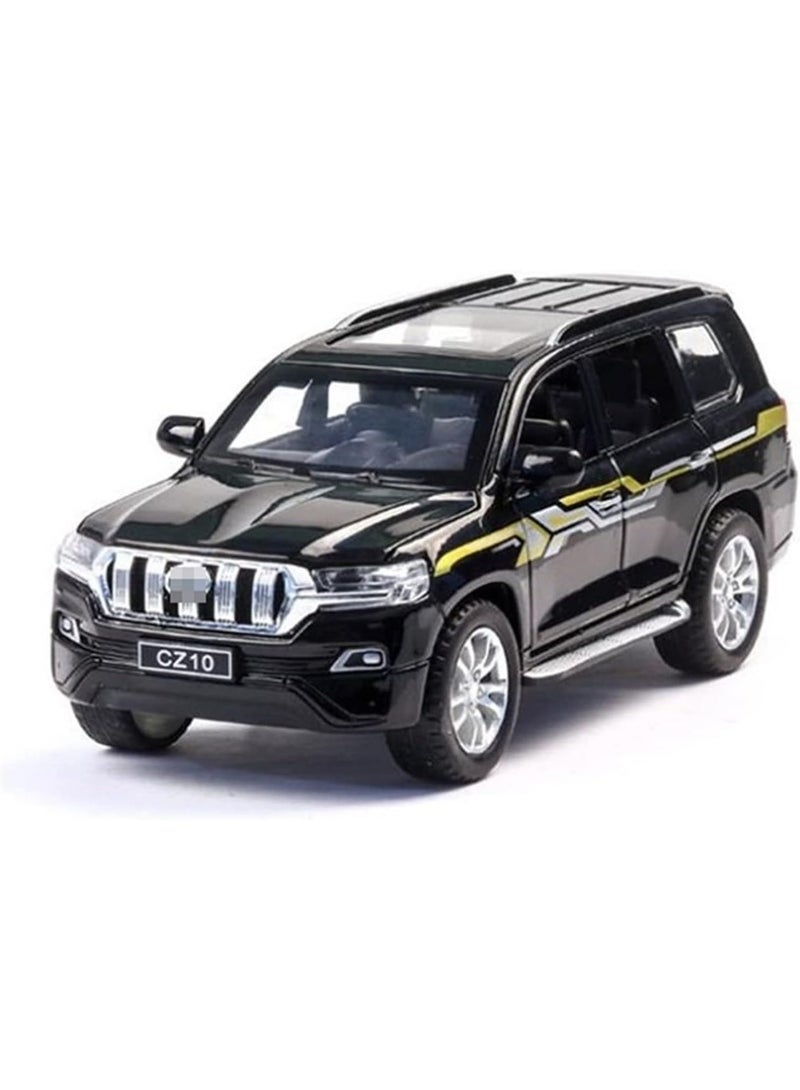 Prado Off-Road Vehicle SUV Simulation Alloy Steering Sound and Light Door Opening Function Toy Car Model - Image 1