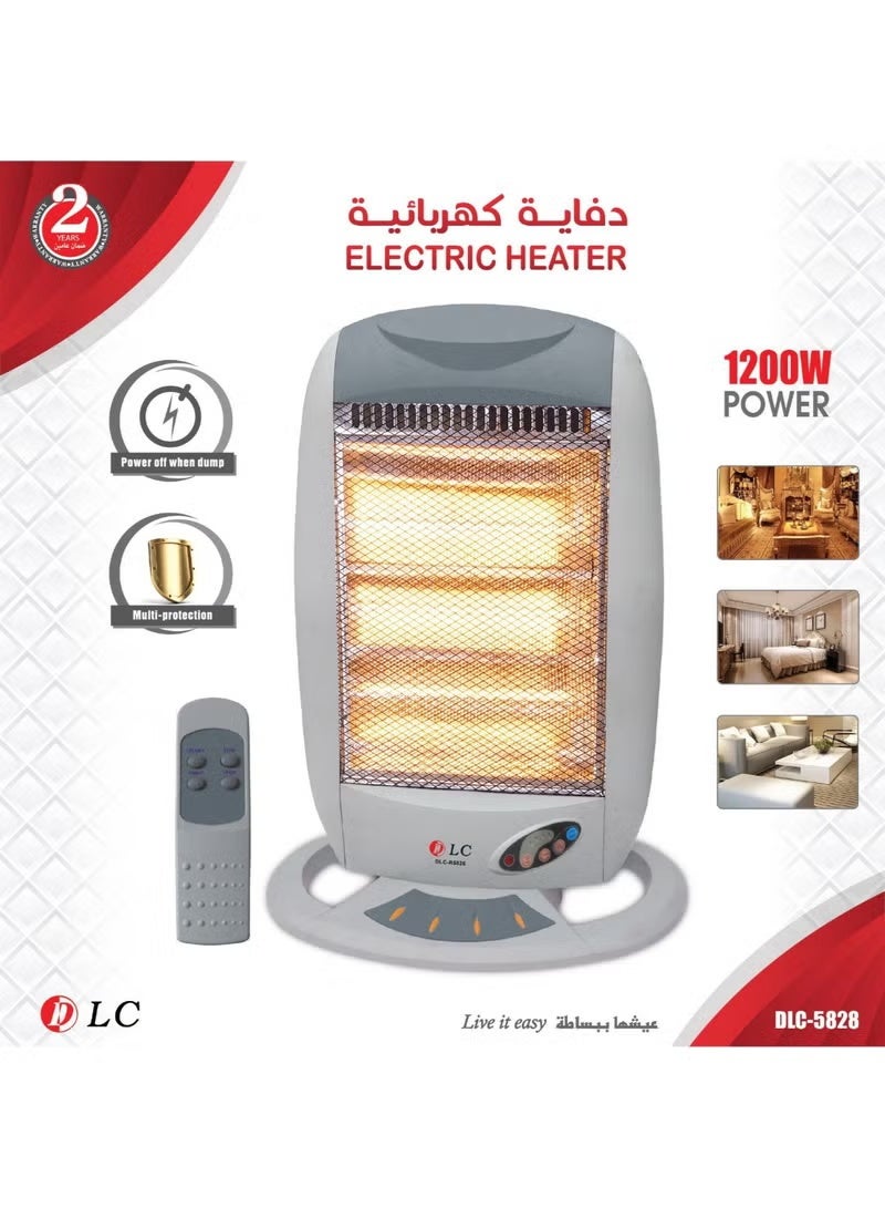 ال سي مدفأة كهربائية LC | ١٢٠٠ واط | جهاز تحكم عن بُعد | DLC-5828 - Image 3