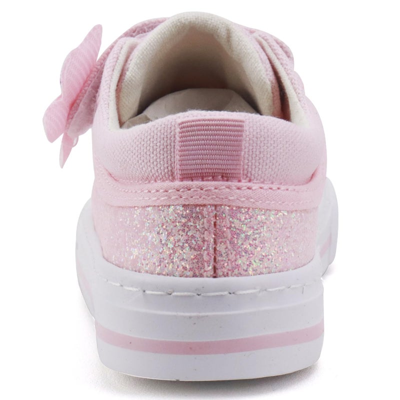 Toandon Toddler Girls Kids Sneakers Glitter Walking Shoes Child Straps Buckle Hoop and Loop Low Top Non Slip Lightweight Sparkly Breathable Fashion Outdoor Pink Butterfly Size 10 - Image 4