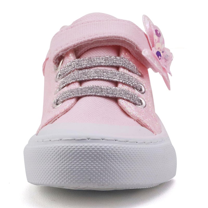 Toandon Toddler Girls Kids Sneakers Glitter Walking Shoes Child Straps Buckle Hoop and Loop Low Top Non Slip Lightweight Sparkly Breathable Fashion Outdoor Pink Butterfly Size 10 - Image 3