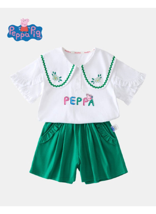 Peppa Pig Girls Summer Outfit Stylish New Fashion Baby Toddler Casual Thin Shorts - Image 1