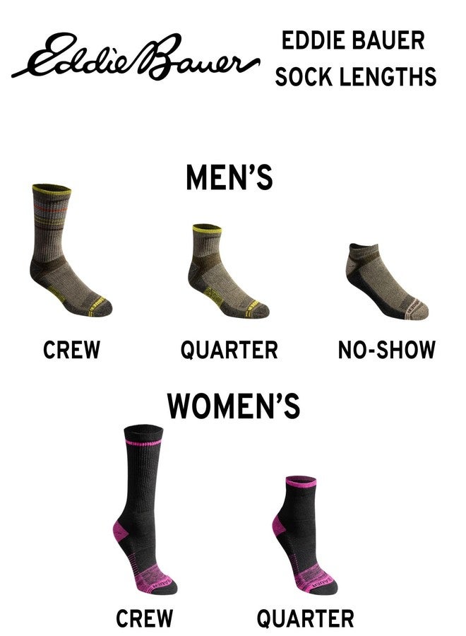 Eddie Bauer Women's Dura Dri Moisture Control 6-Pair Crew Socks, Black Assorted (6 Pairs), Medium - Image 3