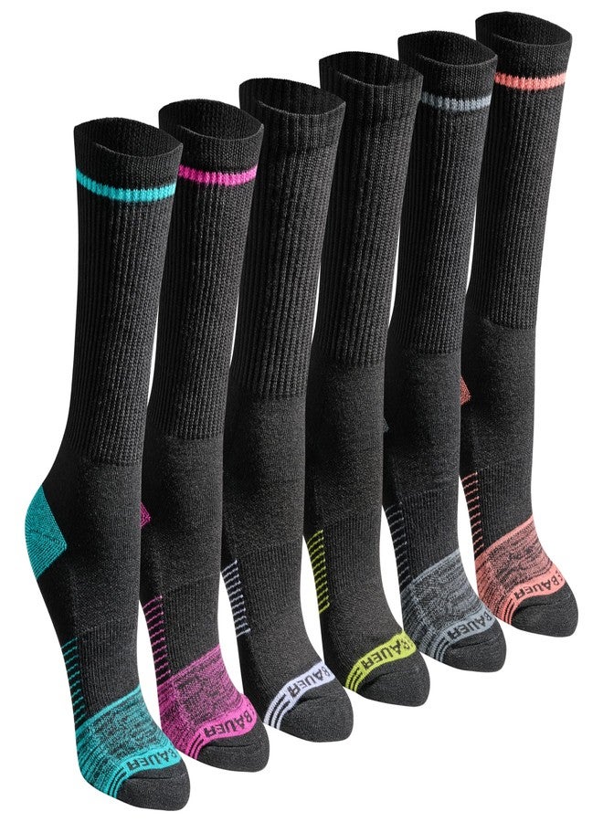 Eddie Bauer Women's Dura Dri Moisture Control 6-Pair Crew Socks, Black Assorted (6 Pairs), Medium - Image 1