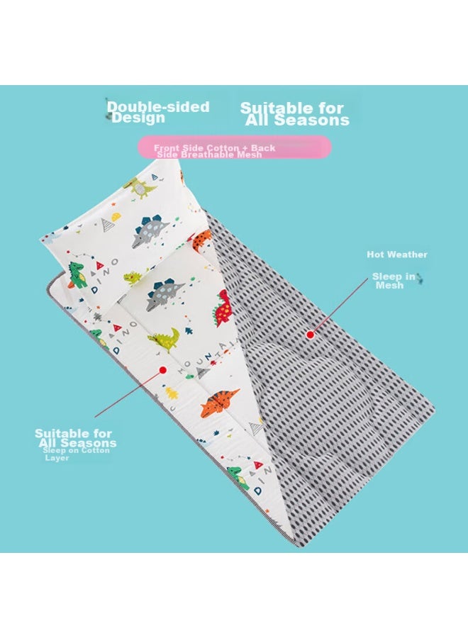 9i9 Baby Crib Mattress Pad, Thickened Pure Cotton Surface, Kindergarten And Baby Dormitory Bedding, Double-sided Use, 120*60cm, A242 - Image 1