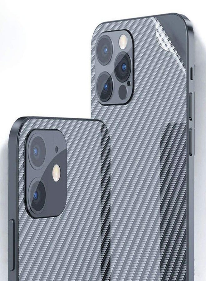 iyanzi For iPhone 12 Pro Max Back Screen Protector 3D Carbon Fiber Ultra Thin Protective Film-2 packs-Transparent - Image 1