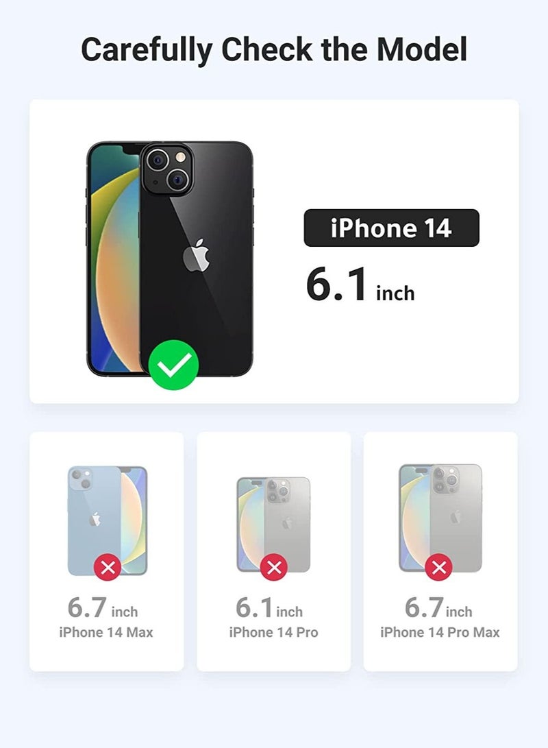 روك بو فون 14 6.1 بوصة حالة الهاتف ، ومكافحة اصفرار ، ومكافحة سقوط الحماية ، مع غطاء حماية ضد الصدمات ، سامسونج حالة الهاتف فون 14 كريستال شفافة - Image 2