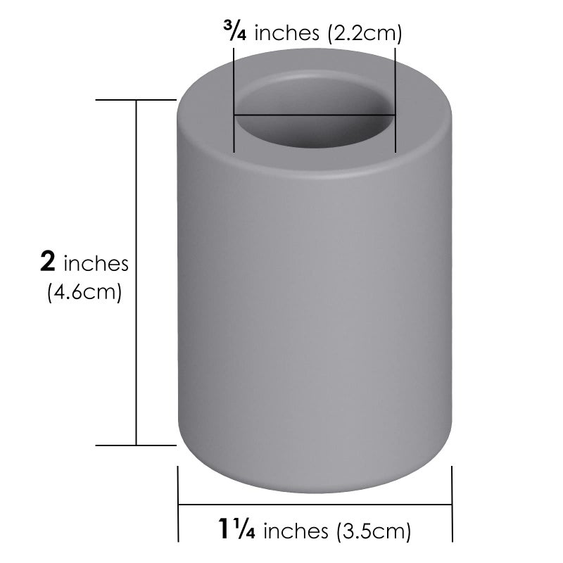 Linkidea 2 Pack Safety Razor Stand - Opening Dia 0.8" (2.2cm) Diatomite Men's Shaving Holder for Bathroom Countertops, Compatible With Vikings, Merkur Double Edge Safety Razor (Grey) - Image 4