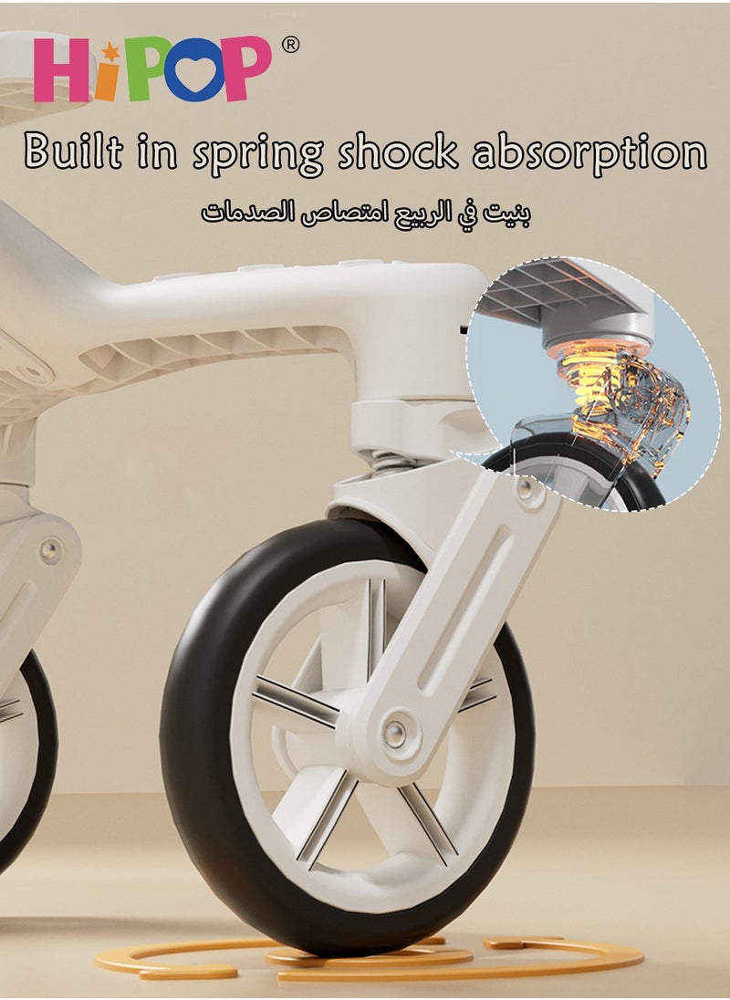 HIPOP 2 In 1 Stroller for Baby and Kids,with Rotating Seat and Spring Shock Absorber,Food Tray,Sturdy and Foldable Design,One Step Folding Baby Stroller  - Image 3