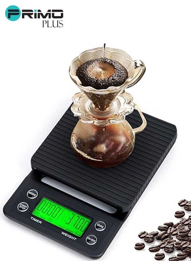 بريمو بلس ميزان رقمي للقهوة بشاشة عرض LCD أسود - Image 2