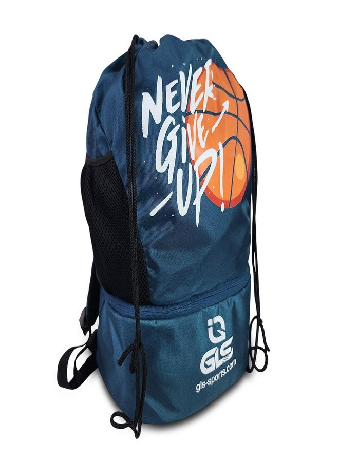 GLS Beast Basketball Volleyball Throwball Drawstring Backpack Bags (Blue, 21L) - Image 1