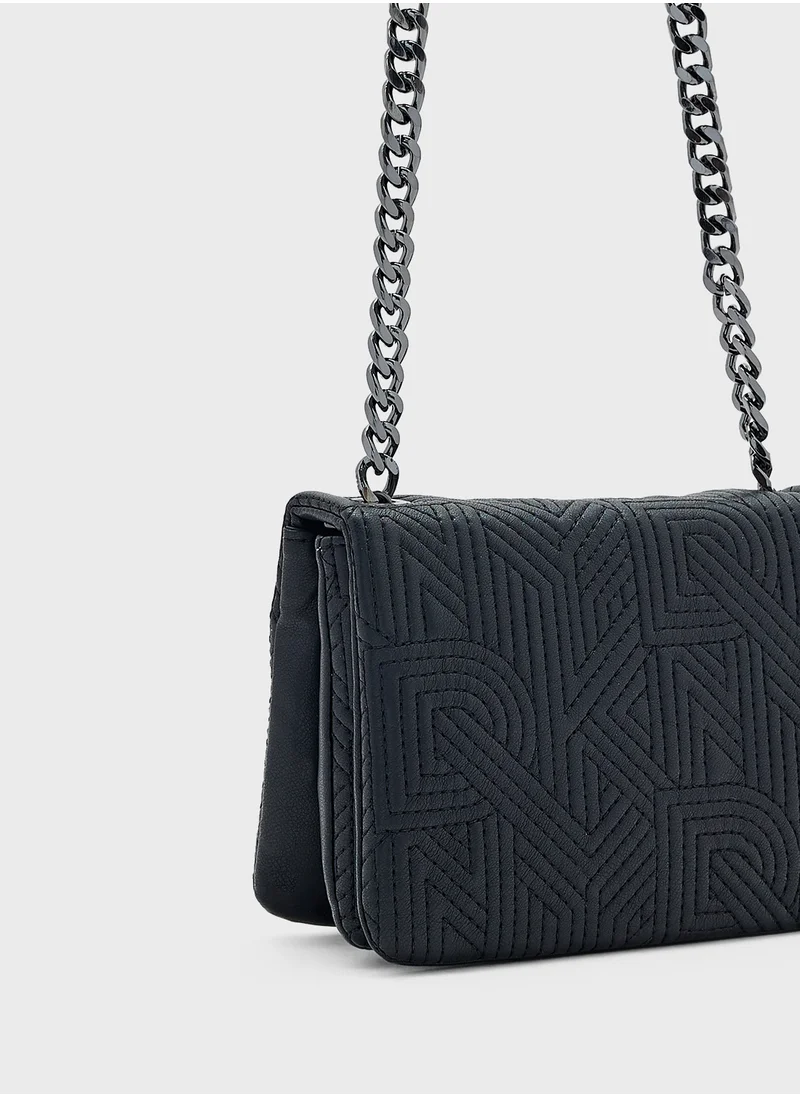 دكني Desiree Flap Over Chain Detailed Crossbody