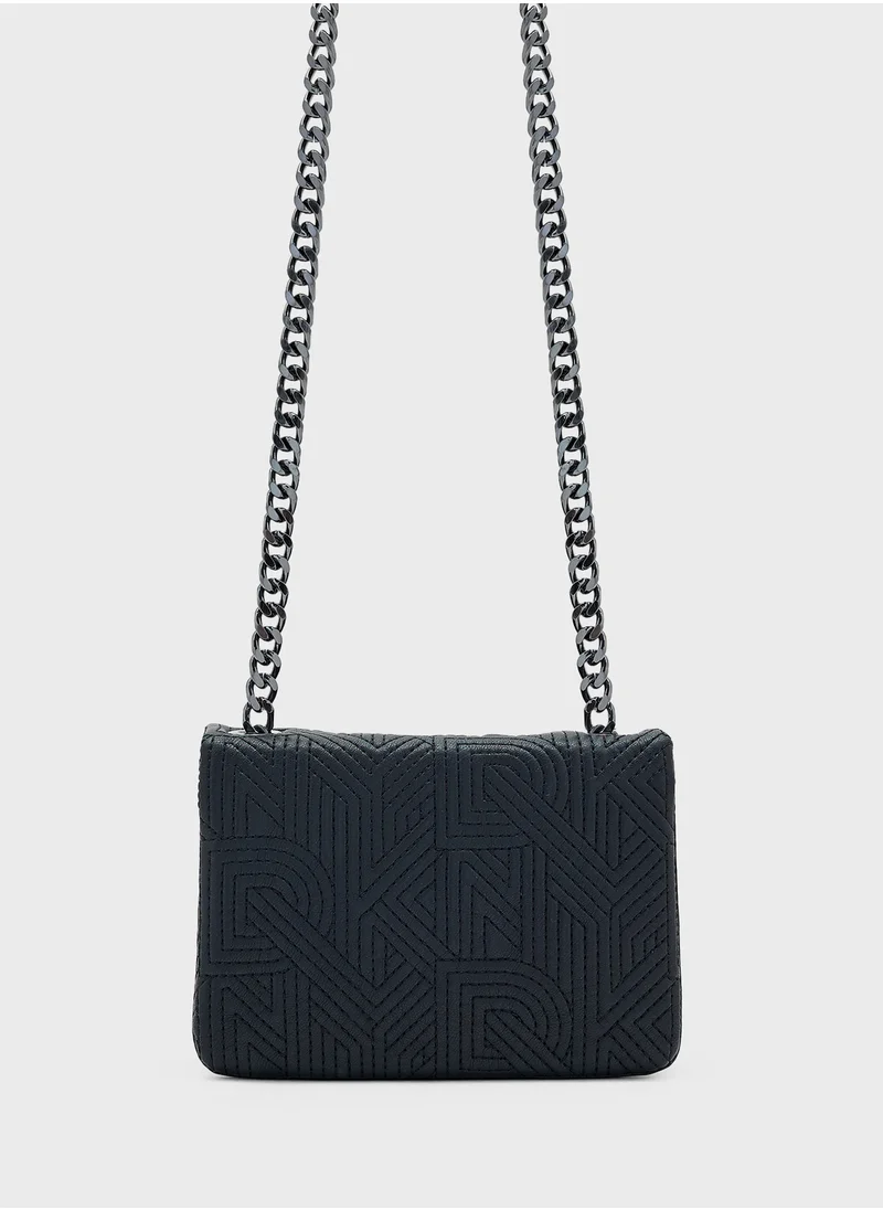 DKNY Desiree Flap Over Chain Detailed Crossbody