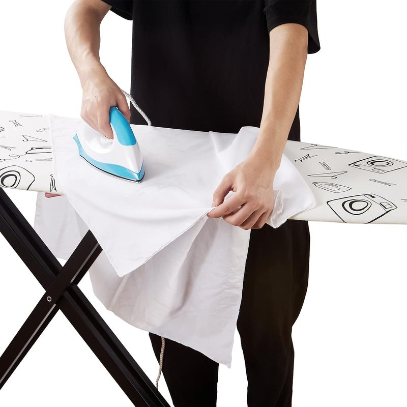 Seiritex Ironing Board Cover and Pad Standard Size 15 x 54 inch, Heat Reflective with Hook and Loop Fasteners, Thick Padding with Elasticized Edges, 3 Layers Iron Board Cover (White) - Image 2