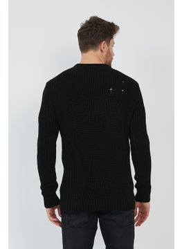 Cool Tarz Cool Style Black Men's Destroyed Model Knitwear SWEATER-TRZ8141R06XL  - Image 3