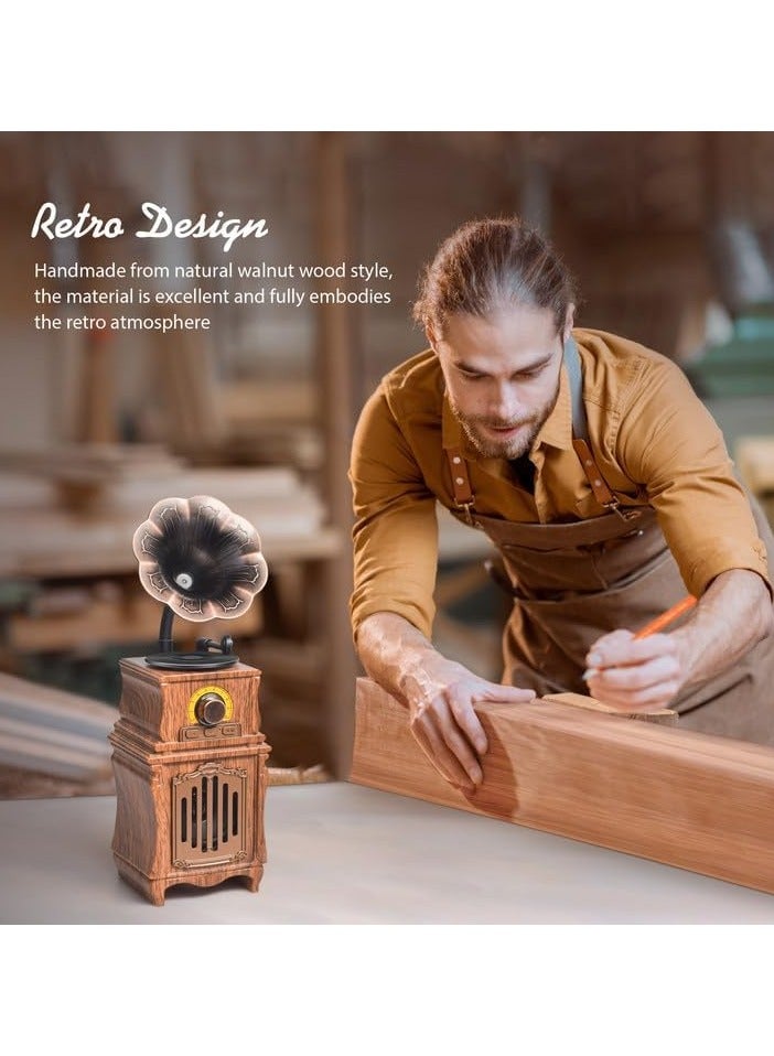 Retro Bluetooth Speaker Retro Radio Bass FM Radio Bluetooth 5.3 Wireless Connection Home Office Room Vintage Decor Outdoor Parties Portable Speaker Wireless For Iphone Android Speaker - Image 4
