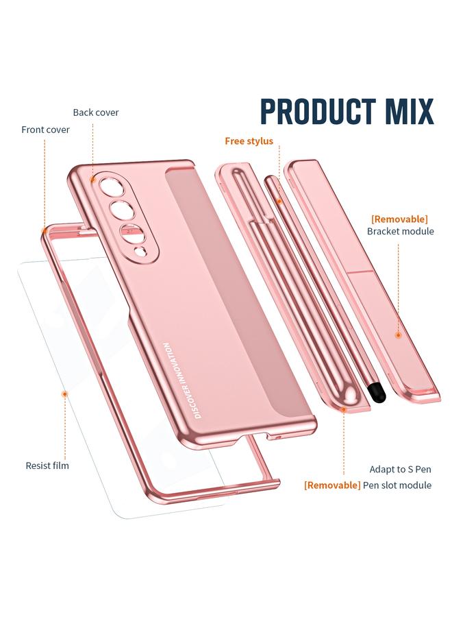 اس-توب جراب لهاتف Samsung Galaxy Z Fold4 2 في 1 جراب هاتف قابل للفصل والطي مصنوع من مادة البولي كربونات مع حامل وفتحة للقلم - Image 2
