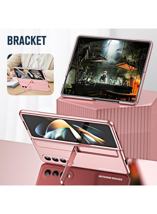 اس-توب جراب لهاتف Samsung Galaxy Z Fold4 2 في 1 جراب هاتف قابل للفصل والطي مصنوع من مادة البولي كربونات مع حامل وفتحة للقلم - Image 5