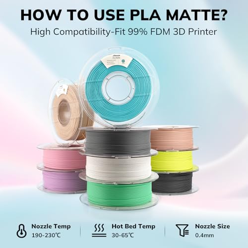 AMOLEN PLA Matte 3D Printer Filament, Terracotta PLA Filament 1.75mm with Smooth Matte Finish, 3D Printing Filament for Most FDM 3D Printers, Dimensional Accuracy +/- 0.02mm, 1kg Spool (2.2lbs) - Image 3