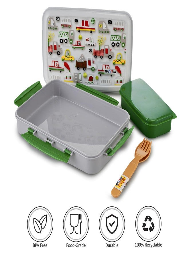 Nayasa On The Go DLX 900 ml BPA Free Plastic Lunch Box | Leak Proof | Spacious Tiffin Box | Durable Food Storage | White - Image 5