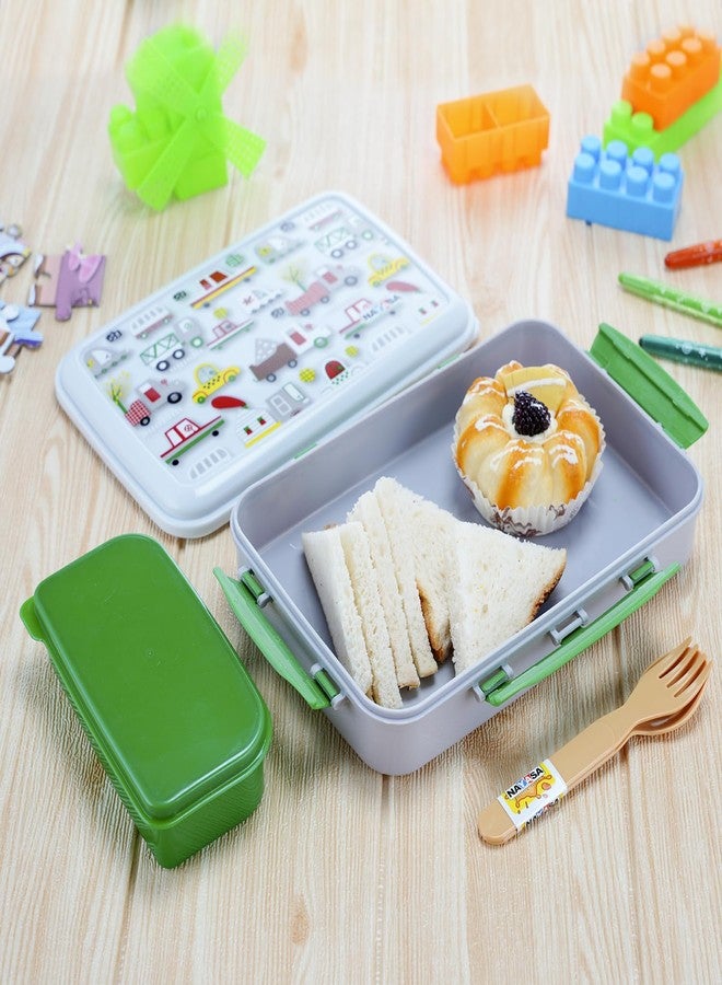 Nayasa On The Go DLX 900 ml BPA Free Plastic Lunch Box | Leak Proof | Spacious Tiffin Box | Durable Food Storage | White - Image 1