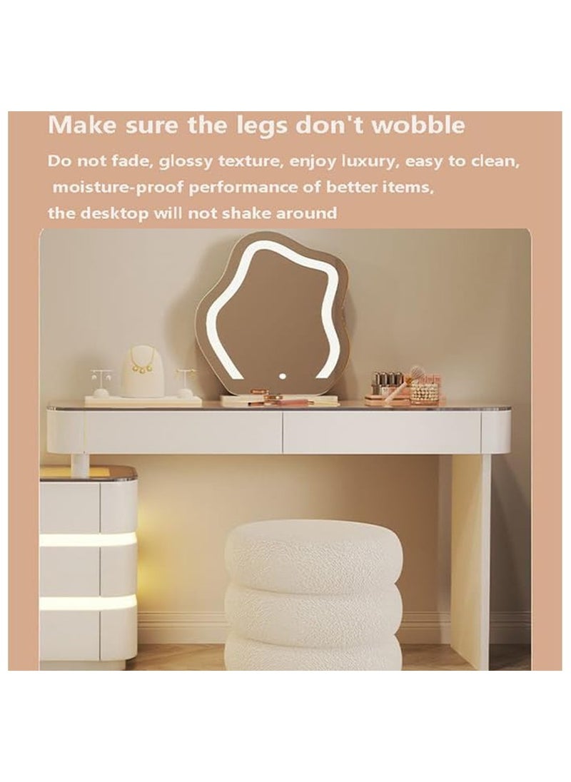 Cool Baby Light luxury high sense bedroom TV cabinetmakeup table integrated simple modern small flat highappearance level glass makeup table  - Image 3