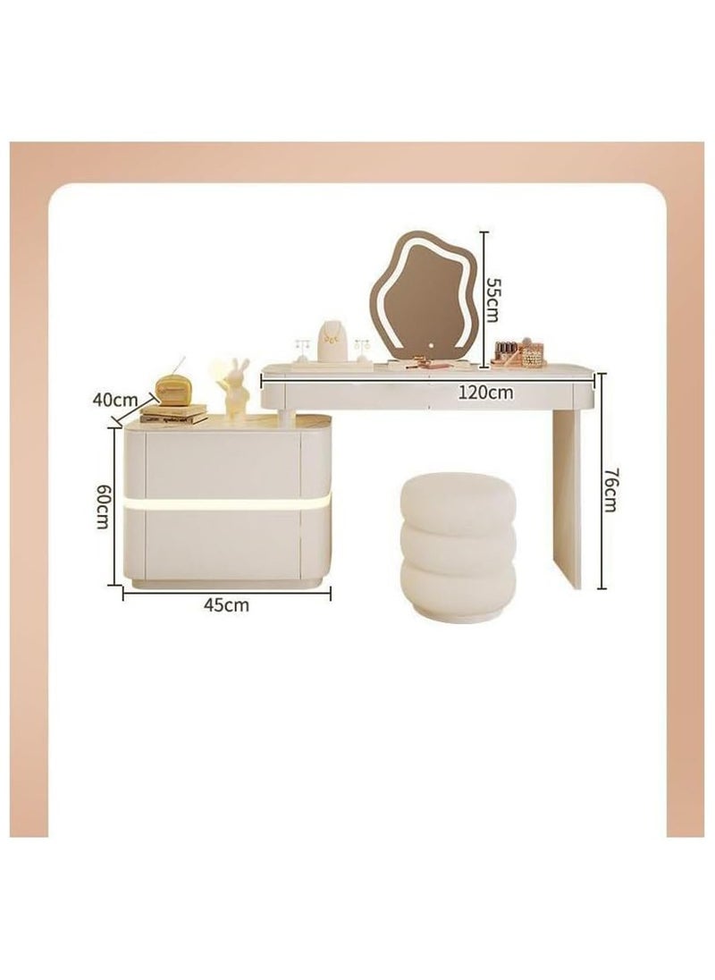Cool Baby Light luxury high sense bedroom TV cabinetmakeup table integrated simple modern small flat highappearance level glass makeup table  - Image 2